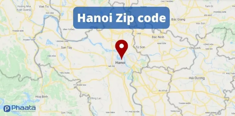 Bản đồ mã zip Hà Nội