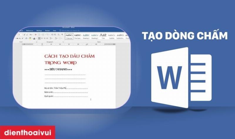 Các loại dấu chấm trong Word