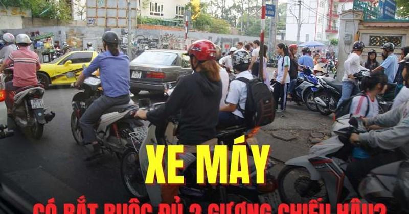 Các loại xe máy phải lắp gương chiếu hậu