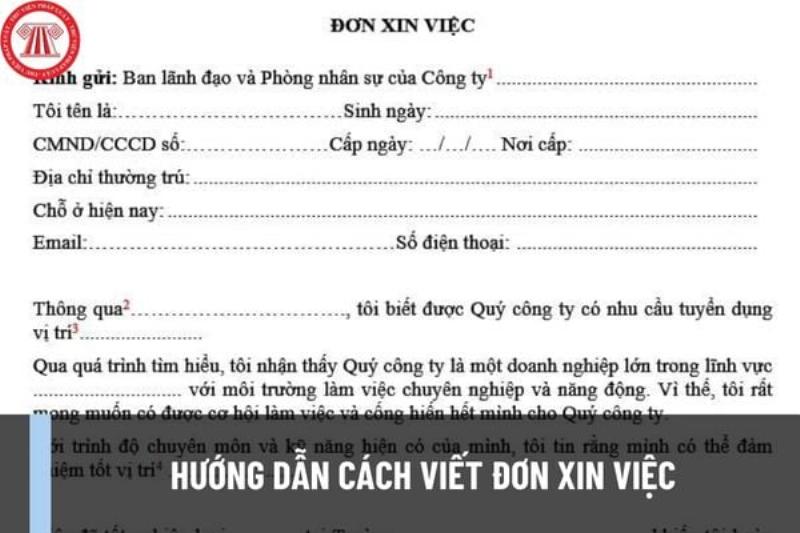 Cách viết đơn xin việc trong hồ sơ