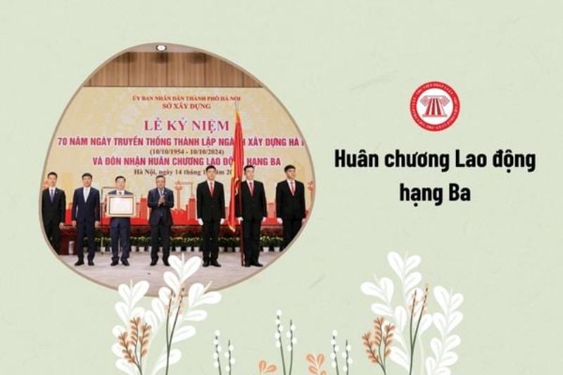 Huân chương lao động hạng ba được làm bằng gì?