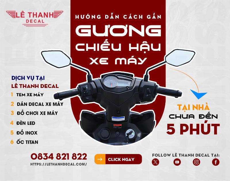 Hướng dẫn lắp gương chiếu hậu