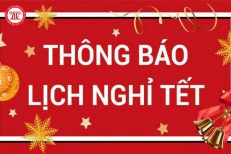 Lịch nghỉ Tết Âm Lịch cho cán bộ, công chức