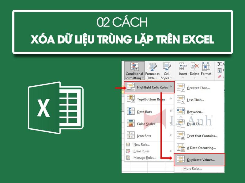 Loại bỏ trùng lặp trong Excel