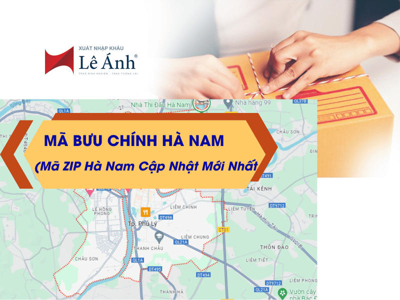 Bản đồ Hà Nam với mã bưu điện