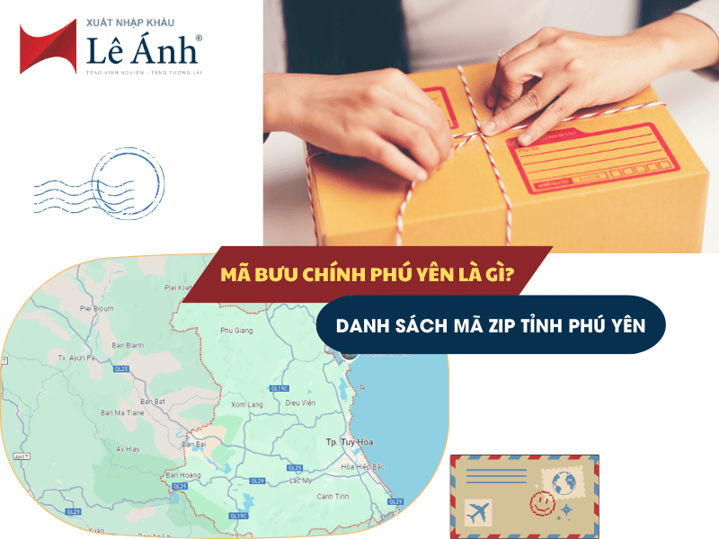 Bản đồ Phú Yên và Mã Bưu Điện