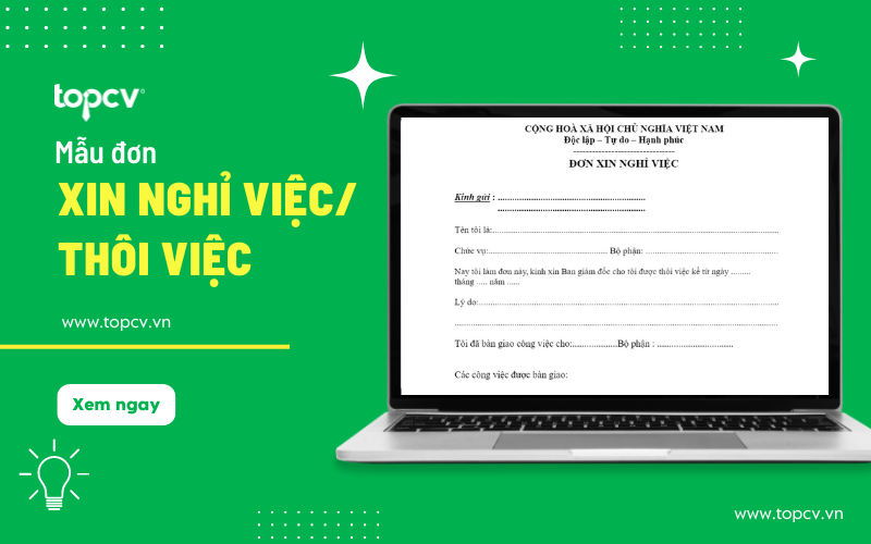 Mẫu Đơn Xin Nghỉ Việc File Word Chuẩn