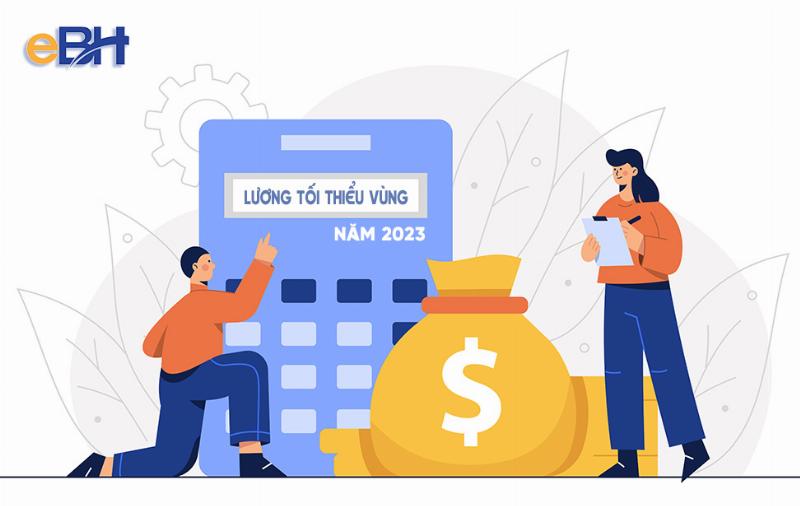 Bảng so sánh mức lương tối thiểu vùng 2023