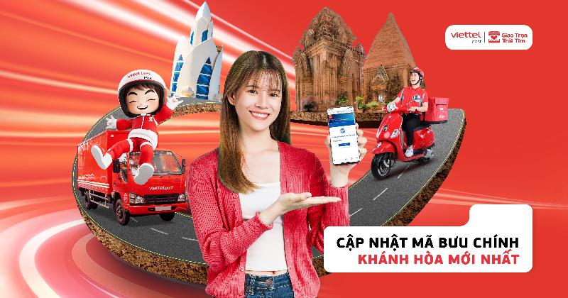 Giao diện minh họa công cụ tra cứu mã bưu chính Khánh Hòa trên website chính thức của Tổng Công ty Bưu điện Việt Nam (Vietnam Post), hướng dẫn người dùng tìm kiếm chính xác.