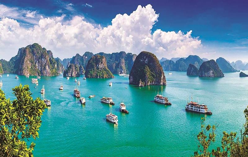 Một minh họa cho báo cáo kinh tế của WTTC, thể hiện số liệu về đóng góp GDP và việc làm của ngành du lịch toàn cầu