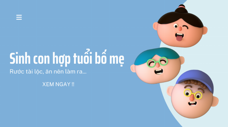 Chọn năm sinh con hợp tuổi bố mẹ tuổi Dần