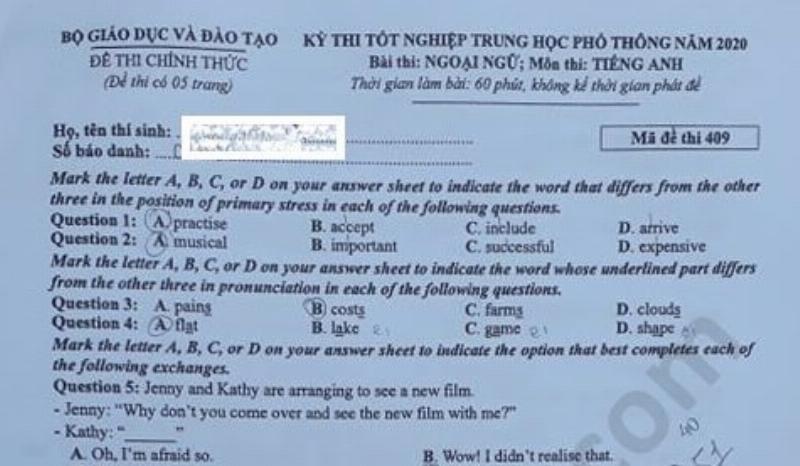 Kỹ Năng Viết Tiếng Anh cho Đề Thi THPT 2020