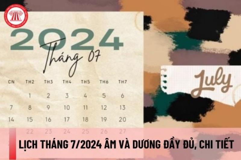 Lịch Âm Tháng 7 Năm 2023 Bảng Tra Cứu