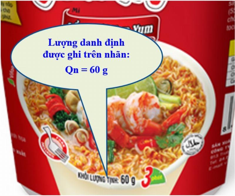 Các vị trí thường ghi khối lượng tịnh trên chứng từ và bao bì.